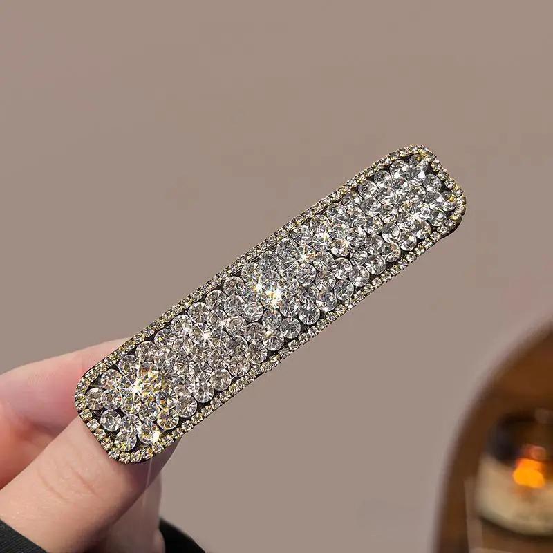 New Rhinestone Super Flash Simple BB Clip Full Rhinestone Bangs Clip Adult Side Clip Back Hair Clip