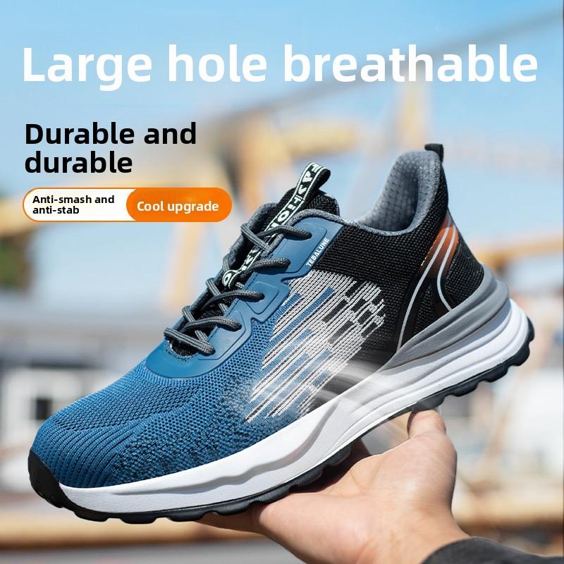 plastic toe safety boots lightweight ventilated safety shoes anti smash shoe puncture proof comfortable work shoes for men women