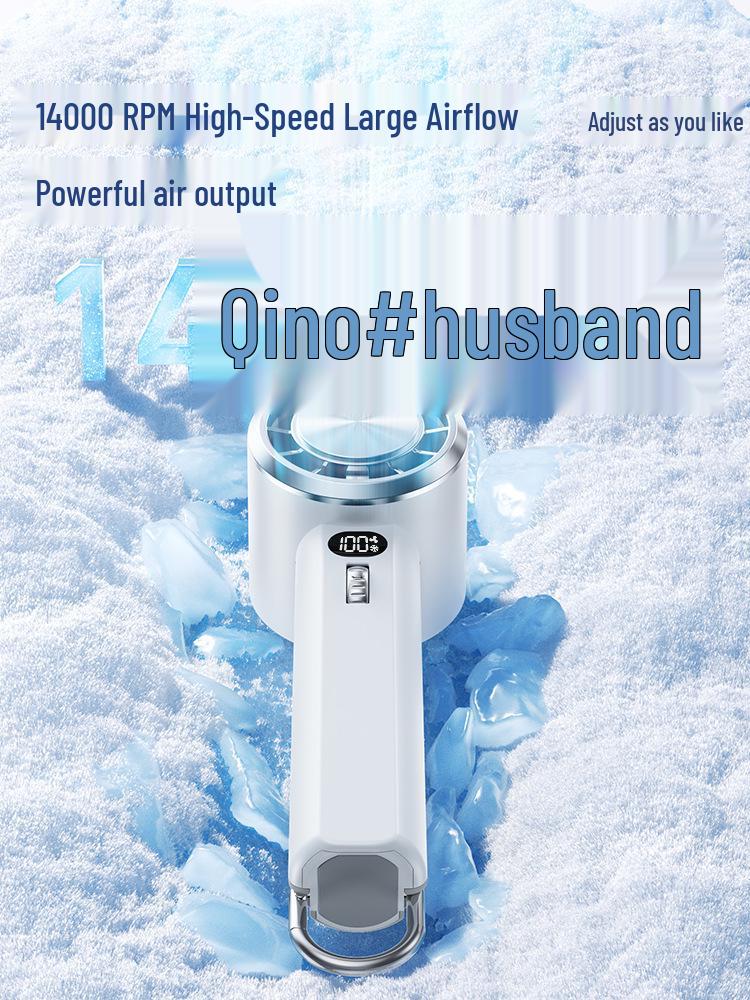 Portable High-Speed Mini Handheld Fan with Semiconductor Cooling