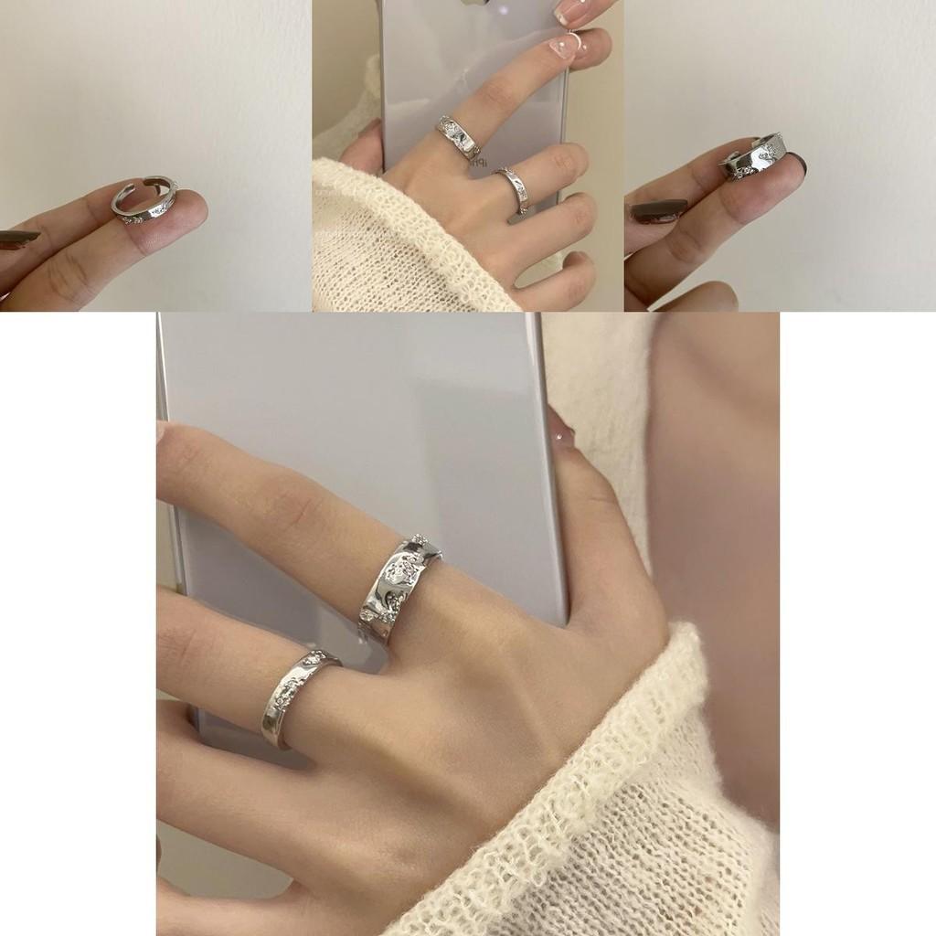 Ring Contemporary Copper For Women Stylish Dark Aesthetic Adjustable Size With Elegant Geometry