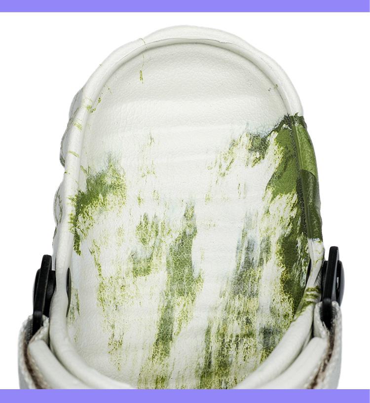 Men's Summer Lightweight Breathable Closed-Toe Monstera Leaf Sandals