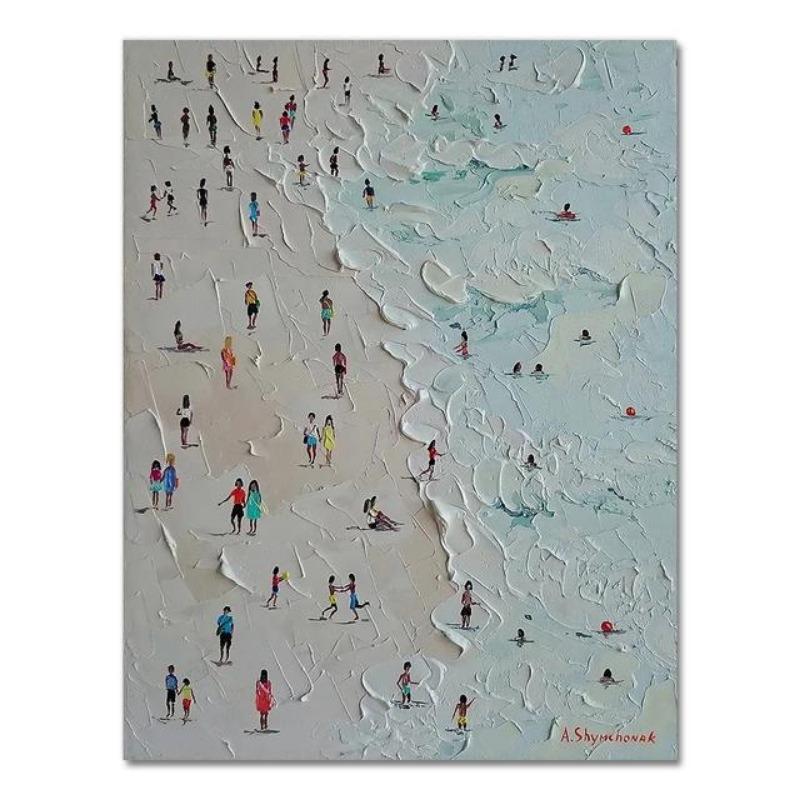 

Абстрактные Летний Пляж Морской Пейзаж Холст Настенное Искусство Нож Живопись Плакаты Печать для Декора Гостиной Современные Куадрос Домашний Декор 21cm×30cm NoFrame