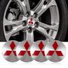 4pc 56mm Car Wheel Center Cap Rim Tire Hub Cap Badge Sticker For Ralliart Outlander Competition Galant Mirage Eclipse