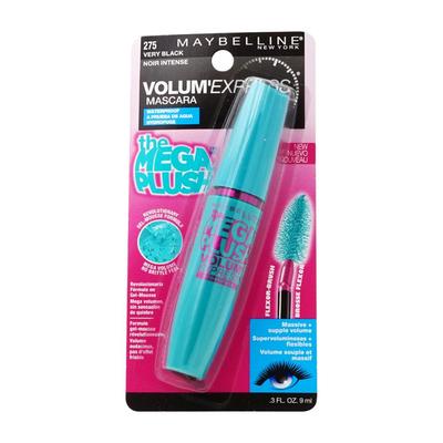 The Mega Plush Volum Express Waterproof Mascara 275 Very Black, 0.3 Fl Oz