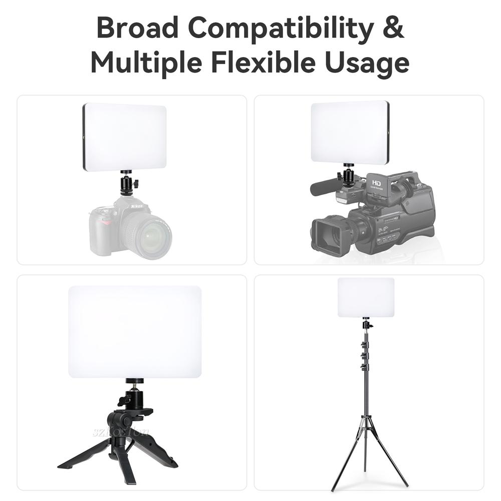 LED Video Light Panel Lighting Dimmable Photography Fill-in Lamp With Professional Tripod Remote Control For Live Stream Youtube