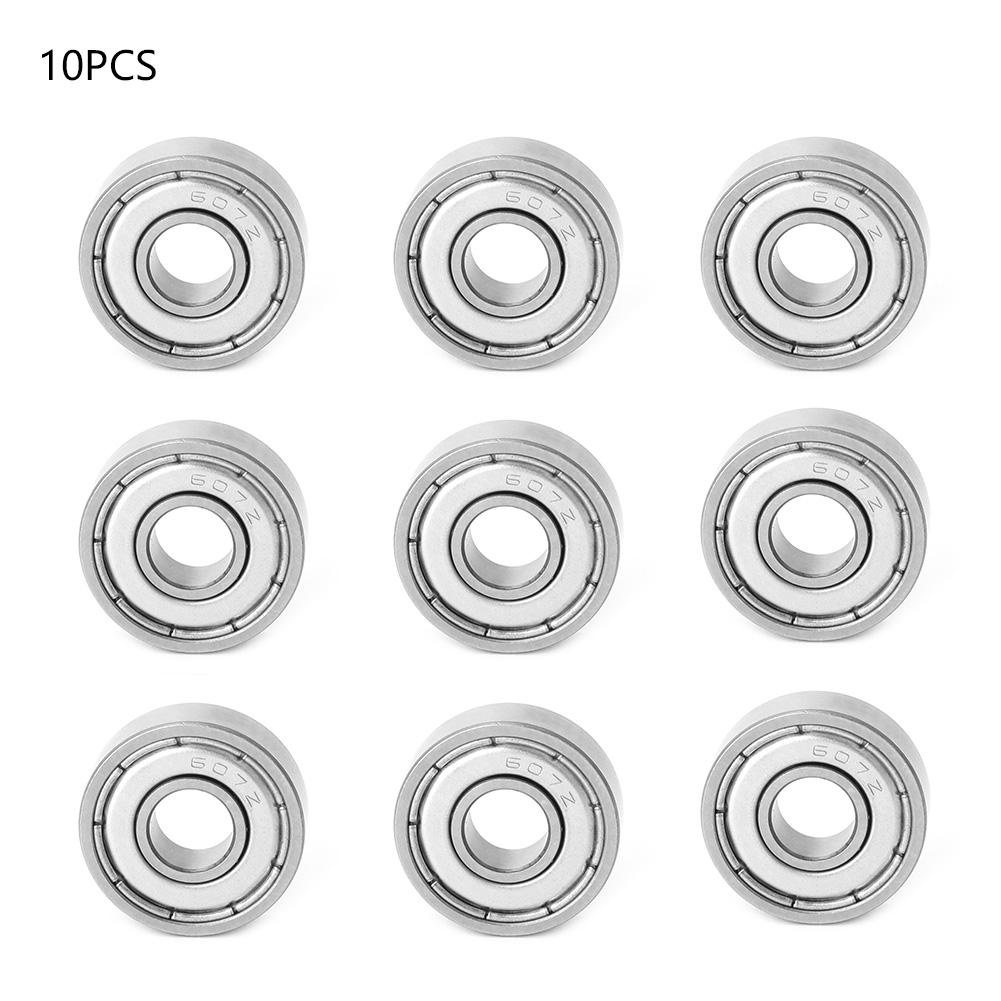 10 Stück Universell Doppelt Abgeschirmt Hochgeschwindigkeits Rillenkugellager Set (607 zz)