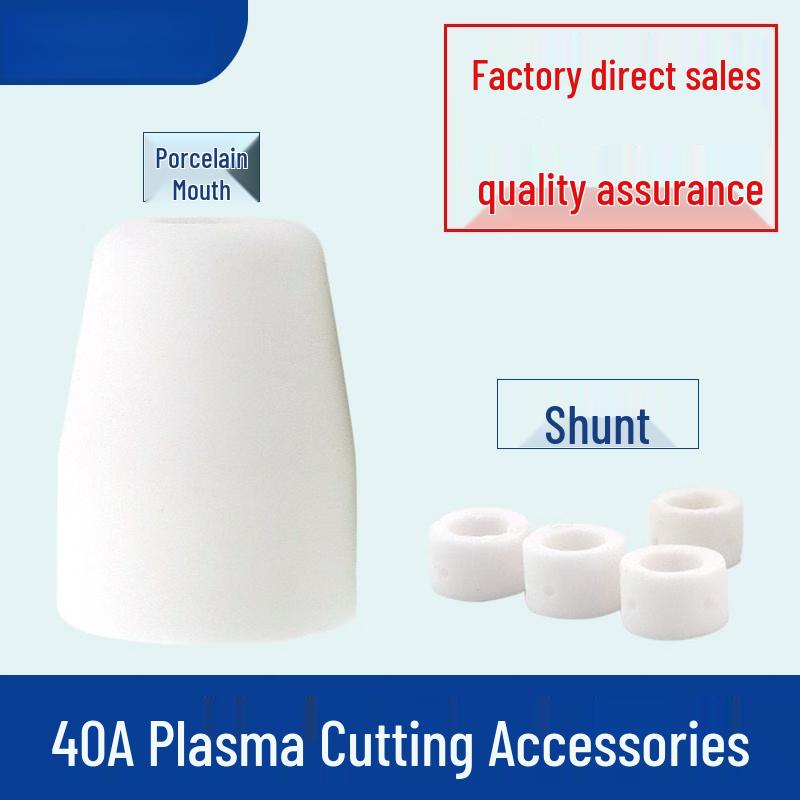 40A Plasma Cutter Ceramic Nozzles and Sleeves (10-Pack)