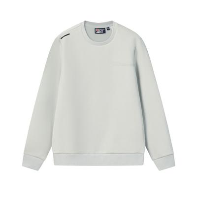 Fila White Minimalist Classic Fashion Casual Versatile Comfortable Crew Neck Pullover Sweatshirt Men Sweatshirt Gray F11M543217FGY