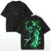 My Hero Academia Anime T-shirt Midoriya Izuku Y2k Washed Oversized Tee Shirt Summer Short Sleeve Cotton Tops Men Women Clothing