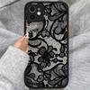 Lace Pattern Phone Cases For IPhone 16 15 14 Plus 13 12 11 Pro Max Matte Oft Bumper Phone Cover
