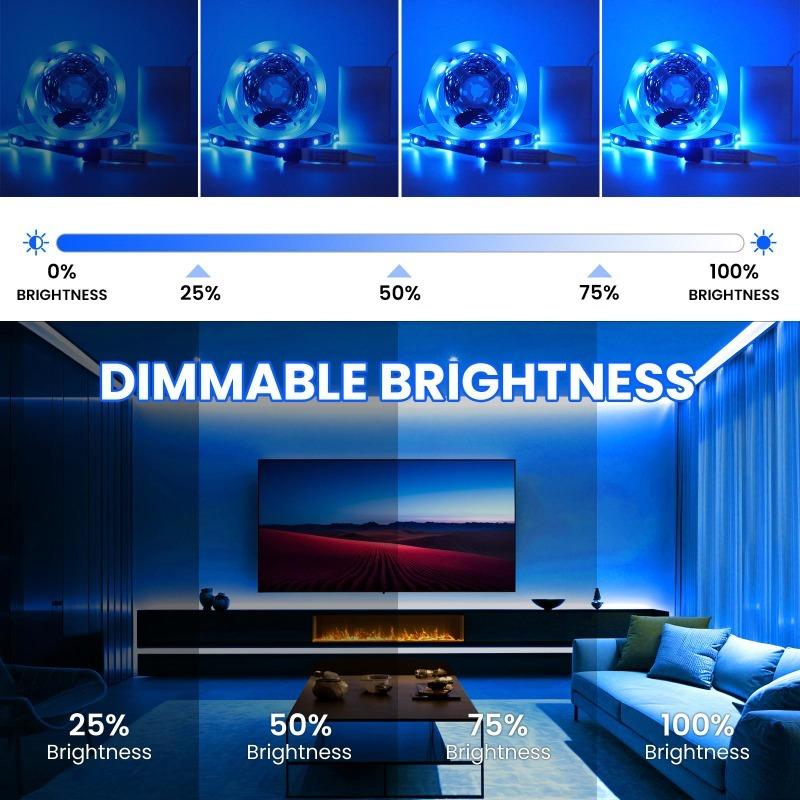 5V LED Strip Lights RGB 5050 3AA Battery Powered Flexible LED Light Strip with Remote Control for TV Backlight Bars Cabinets