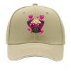Valentine Day Pug Dog Heart Glasses Hearts Graphic Sandwich Baseball Cap Unisex Women Sun Cap Outdoor Workouts Hat