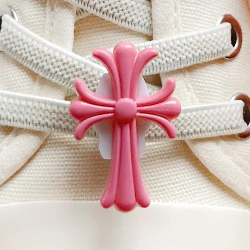1Pcs Pink Shoelace Charm Buckle for Girls DIY Fashion Sneaker Accessories Shoe Laces Charms Decorations