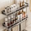 Wall-Mounted No-Drill Bathroom Storage & Vanity Rack
