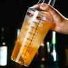 Scale Markings Drink Mixer Shaker Clear Plastic Measuring Jigger Set  Beverage Mixing