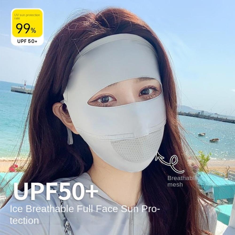 Breathable Sunscreen Mask Traceless Face Veil New Facial Gini  Outdoor Sports