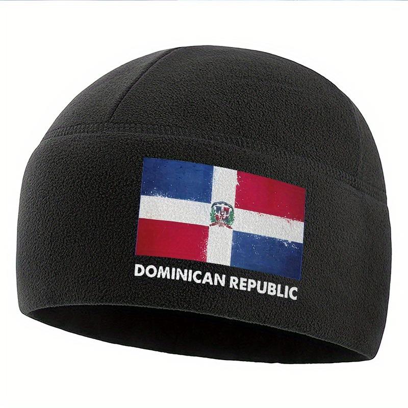 

Flag with emblem and stripes Blueredwhite Unisex Women Unisex Beanie Pullover Cap Winter Thermal Hat Warm Christmas Outdoor Cyc