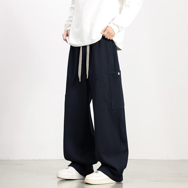 Men's Plus Size American Workwear Loose Fit Straight Leg Pants