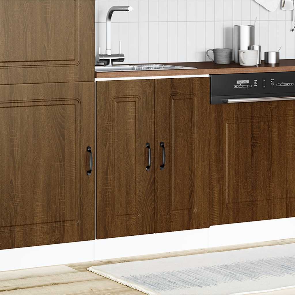 Vidaxl Sink Cabinet, Kalmar, Brown Oak, 60X46X81.5 Cm
