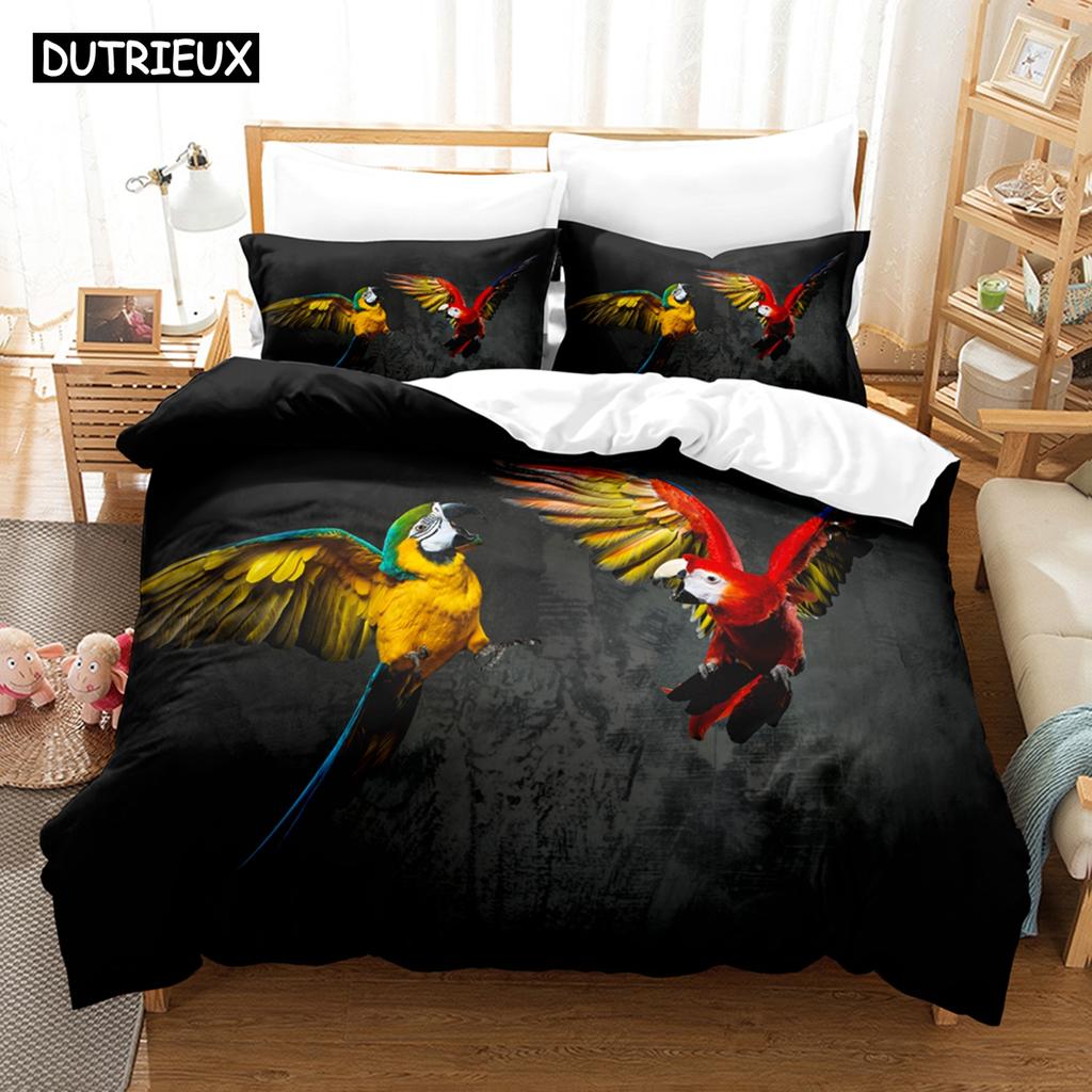 3D The Parrot Bedding Sets Duvet Cover Set With Pillowcase Twin Full Queen King Bedclothes Bed Linen