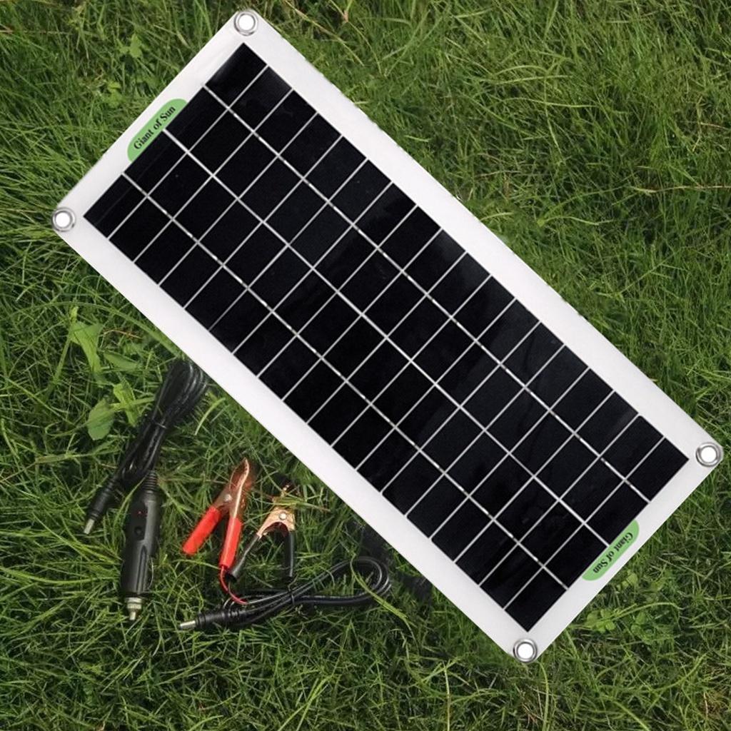 Kit de painel solar portátil de 300 W, 12 V, carregamento USB, controlador de placa de célula solar, células solares à prova d'água para telefone, RV, carro, MP3 PAD