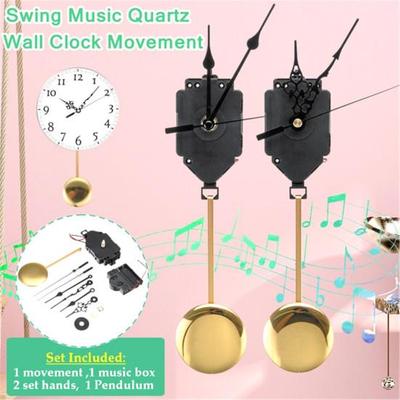 DIY Stündliche Zeit Swing Bewegung Quarz Pendel Auslöser Uhr Glockenspiel Spieluhr Kit
