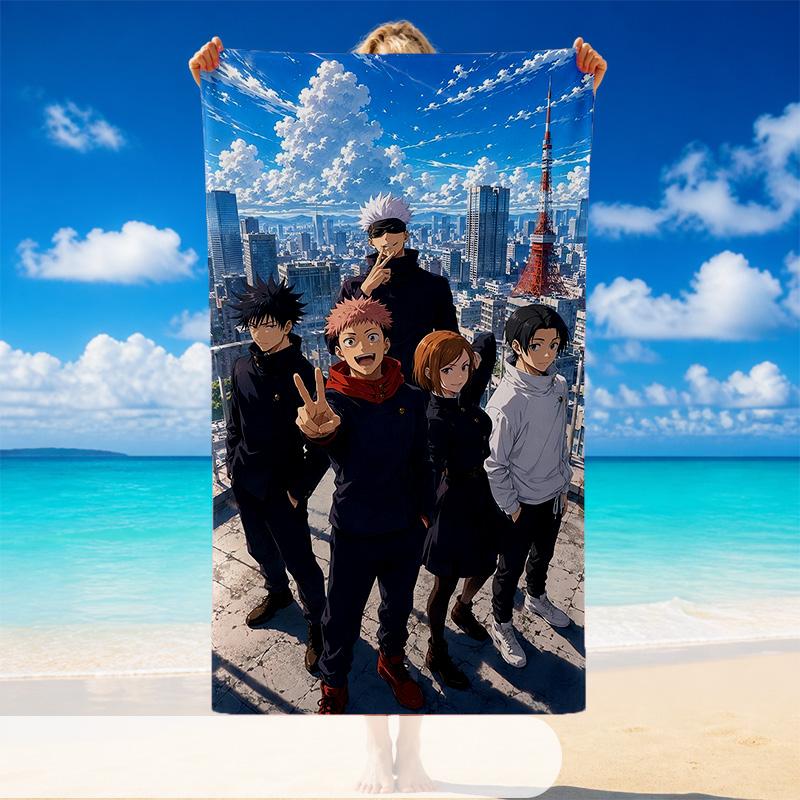 Jujutsu Kaisen Beach Towel, Soft Large Absorbent Towel For Beach Swimming Pool Travel Vacation