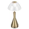 Gold Cordless Desk Lamp Rechargeable 3 Color Touch Dimmable Bedroom Crystal Lamp for Restaurant Dini