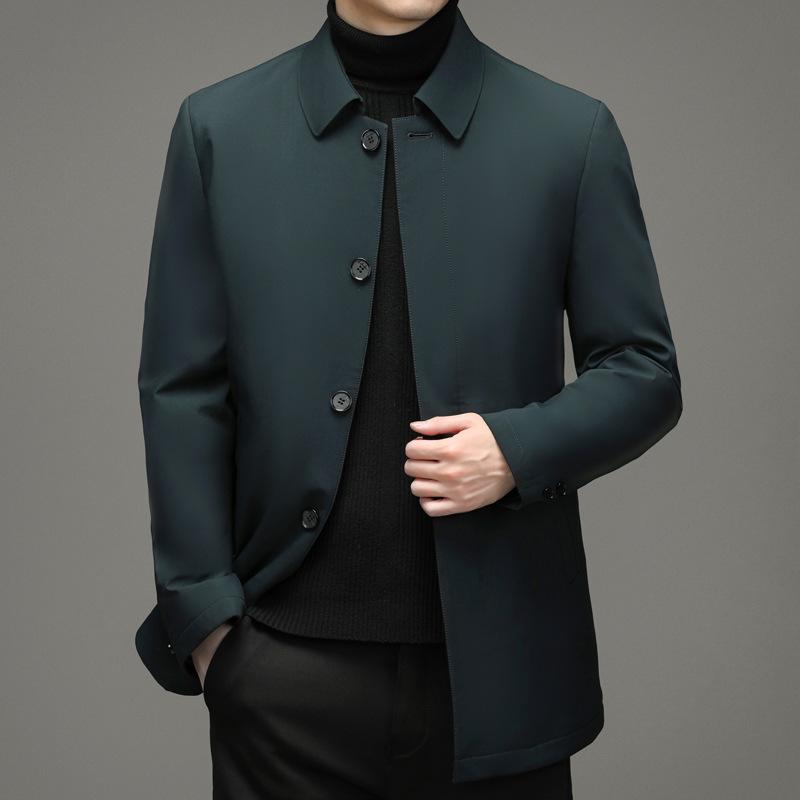 

New Winter Down Jacket Men s Thickened Warm Lapel Removable Inner Liner Middle-aged High-end Casual Dad Outfit 4XL