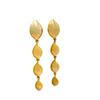 Copper-plated 18K gold water drop tassel thin earrings women's autumn and winter simple cold wind niche design temperament stud earrings