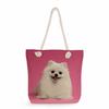 Multifunctional Dog Printed Thick Rope Shoulder Beach Bag Casual Large Capacity Handbag 7621 KTB