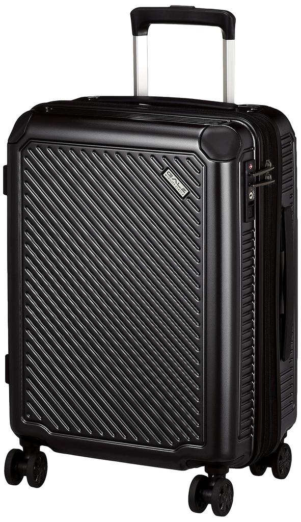 Antibacterial Expandable Size Black A.L.I. Carry-On Gale, 52.5 Cm, 2.9 Kg,