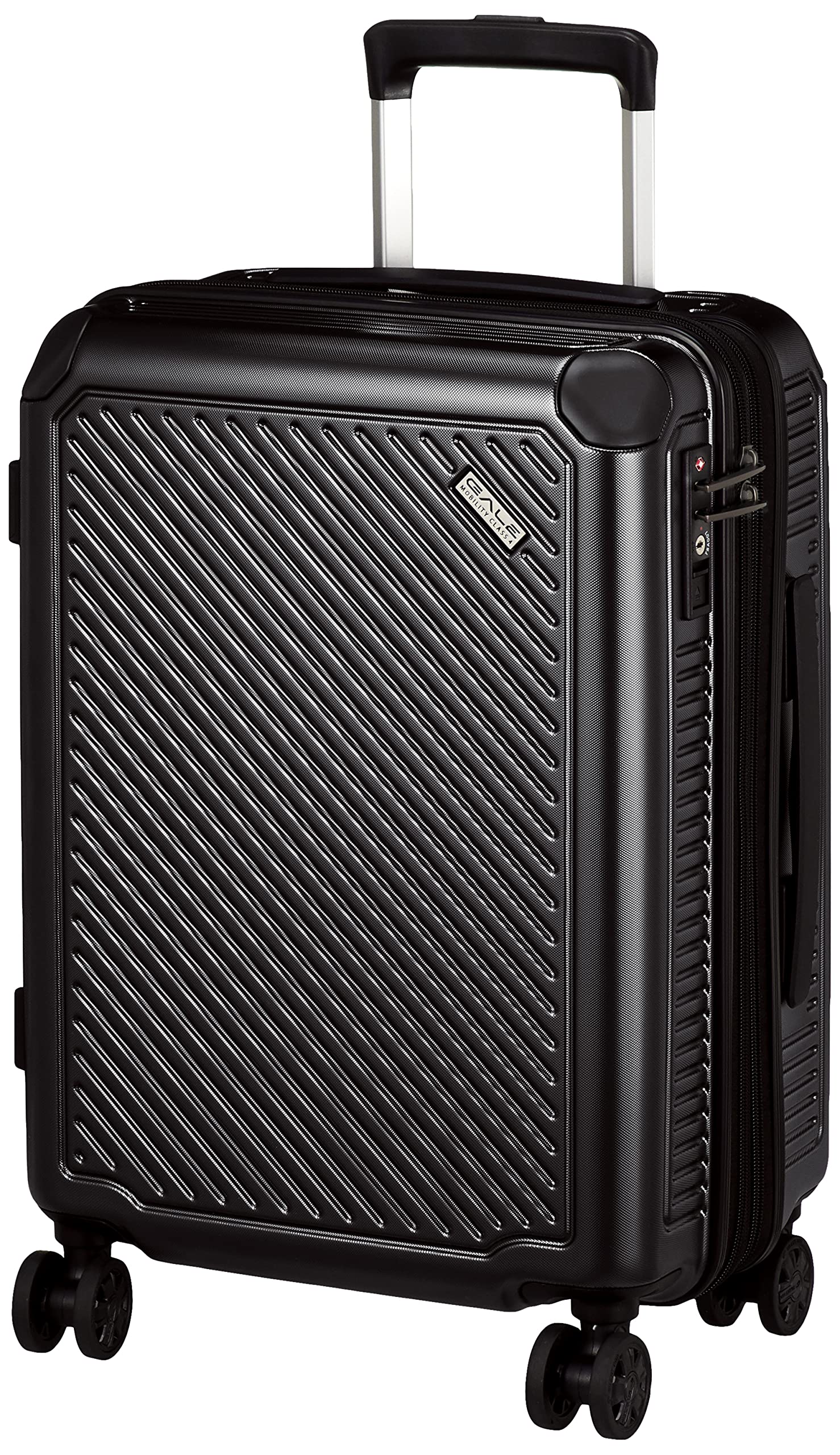 

Antibacterial Expandable Size Black A.L.I. Carry-On Gale, 52.5 cm, 2.9 kg, чёрный