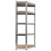 VidaXL Storage Shelf Silver 75x75x180 Cm Steel and MDF