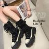 Fashion New Autumn Women Boots Thick Bottom Women Short Nubuck Leather Boots Non-Slip Sneakers Women Boots Wind Motorcycle Boots 2025