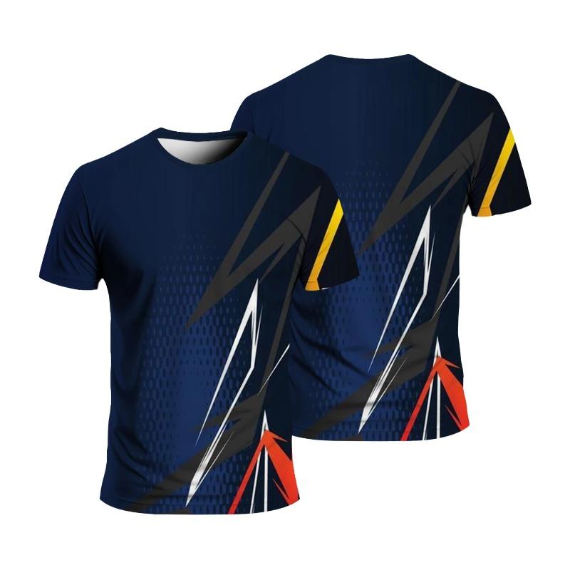 Pánské 3D tištěné tričko Outdoor Fitness Prodyšné Rychleschnoucí Sportovní Krátký rukáv Kulatý výstřih Pulovr Ležérní top