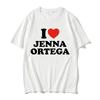I Love Jenna Ortega Trička Topy Letní Unisex Hip Hop Trička s krátkým rukávem Unisex Dámská Móda Neformální Tričko nadměrné velikosti Eu