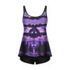 Women's Two Piece Tankini Swimsuit Set Printed Sleeveless Top with Adjustable Straps and Matching Shorts Swimwear Beachwear Summer Outfit