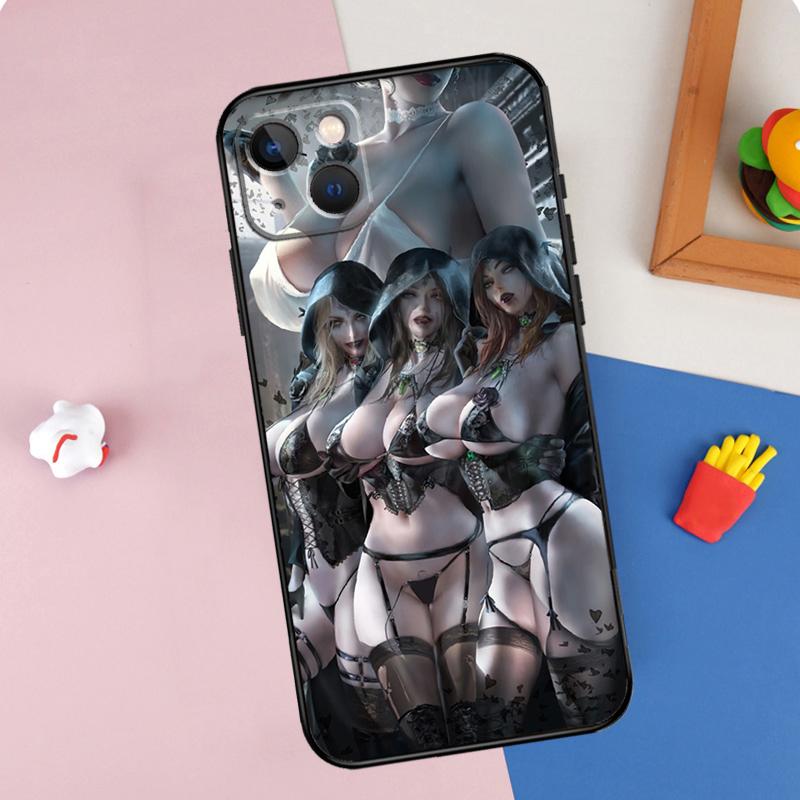 

Sexy Lady Dimitrescu Daughters Phone Case For iPhone 11 12 13 14 15 16 Pro Max 12 13 Mini X XR XS MAX Plus Cover iPhone 12