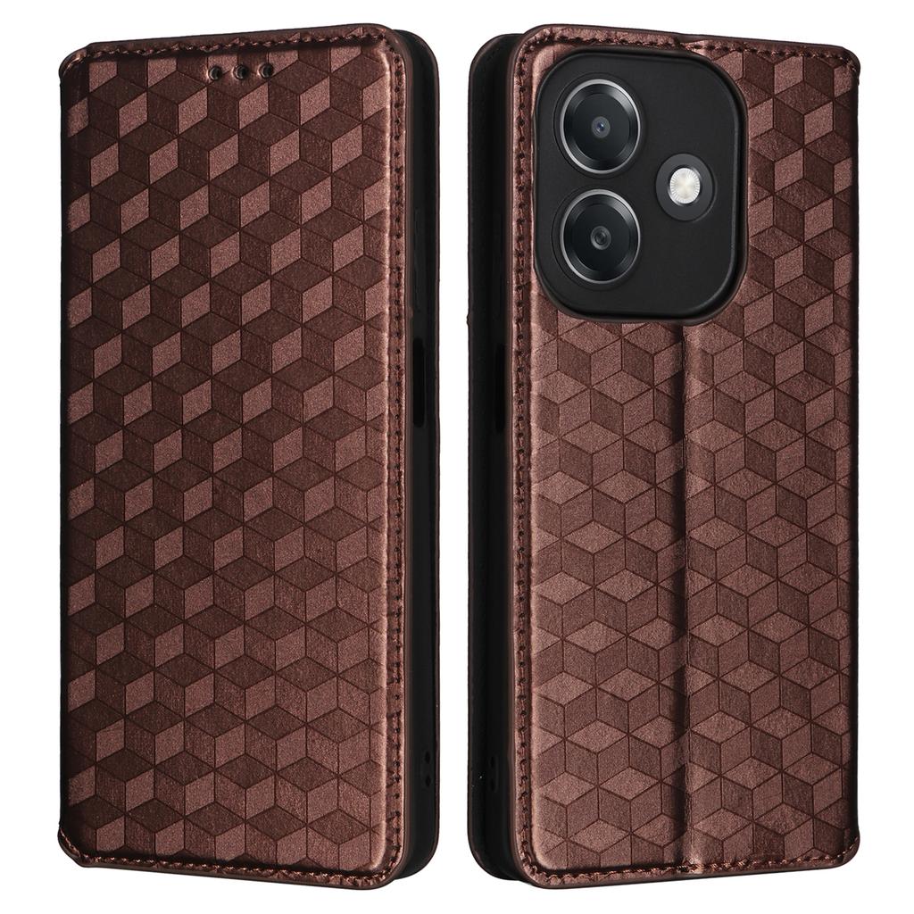 For Oppo A3 4G/A3 5G/A3x 4G/A3x 5G/A40M 4G/A40 4G/A3i 5G/A60 5G Wallet Case Rhombus Imprinted Leather Phone Cover