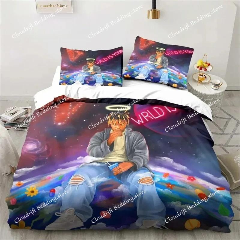 Rap Singer J-Juice W-Wrld 3D Print Bedding Set Single Twin Full Queen King Size Bed Set Adult Kid Bedroom Bedding Gift