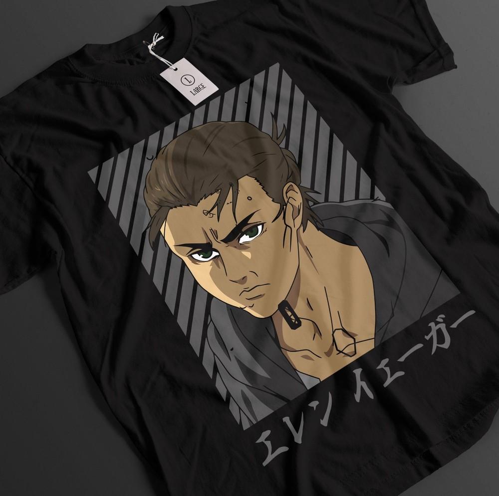 

Футболка Атака Титанов Эрен Йегер Футболка AOT Футболка Аниме Унисекс Графическая футболка 4XL