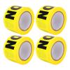 4PCS Caution Tape Rolls Yellow Background Black Word Barricade Safety Warning Tape for Construction