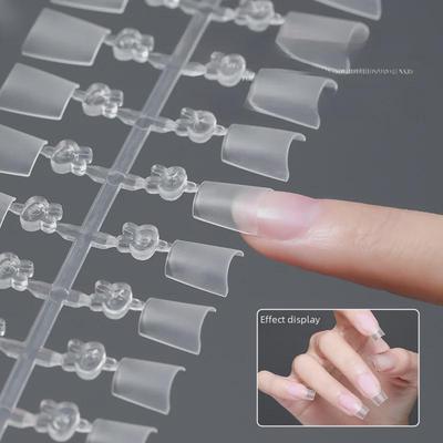 Ultradünne French Nail Art Extensions – nahtlose, kurze, ovale Aufkleber, kein Schnitzen erforderlich