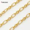 18K Gold Plated Brass 3:1 Special Chain Figaro Chain,High Quality Metal Chain for DIY Necklace Bracelet Making Accessories