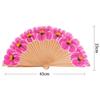 Chinese Style Wooden Folding Fan Hand-Painted Pattern Handheld Fan Ancient Flower Fan  Women Use