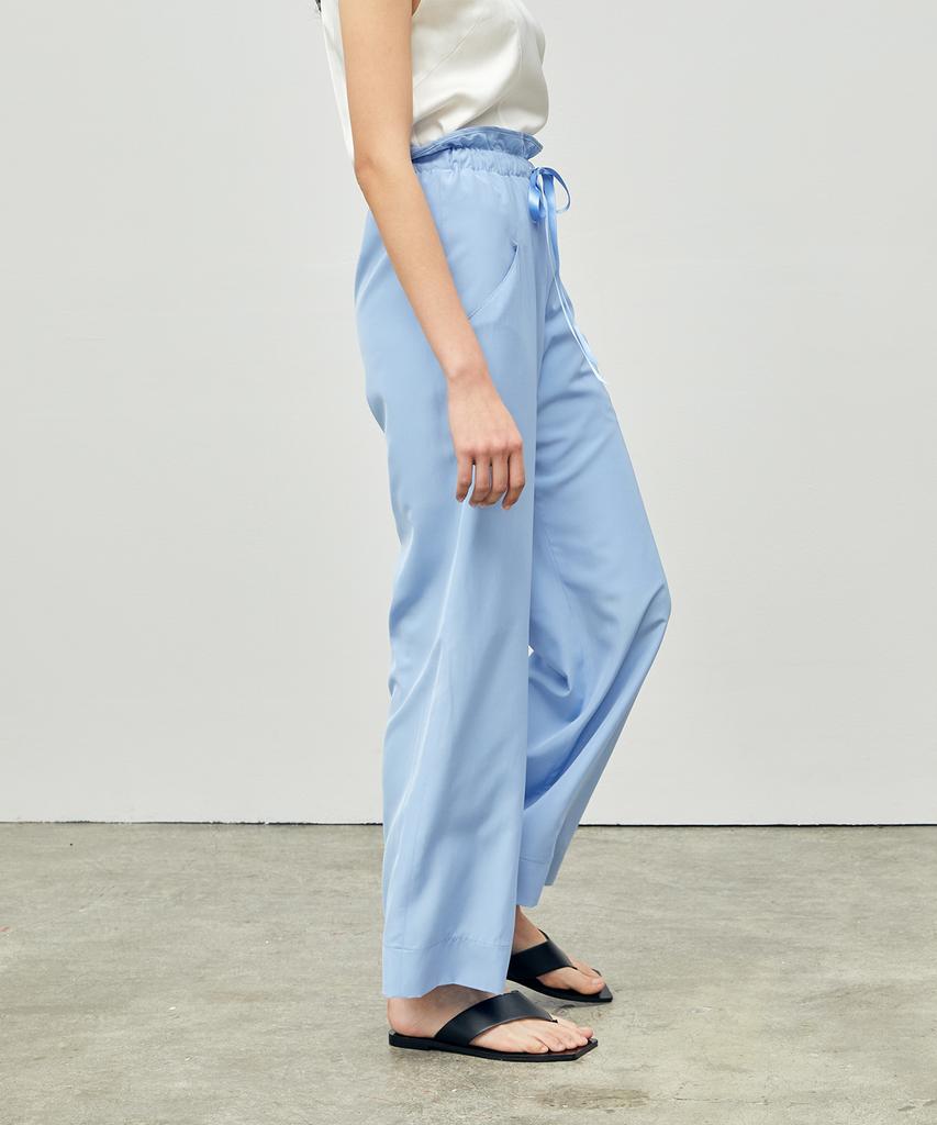 ONNE Banded Waist Ribbon Pants Light Blue