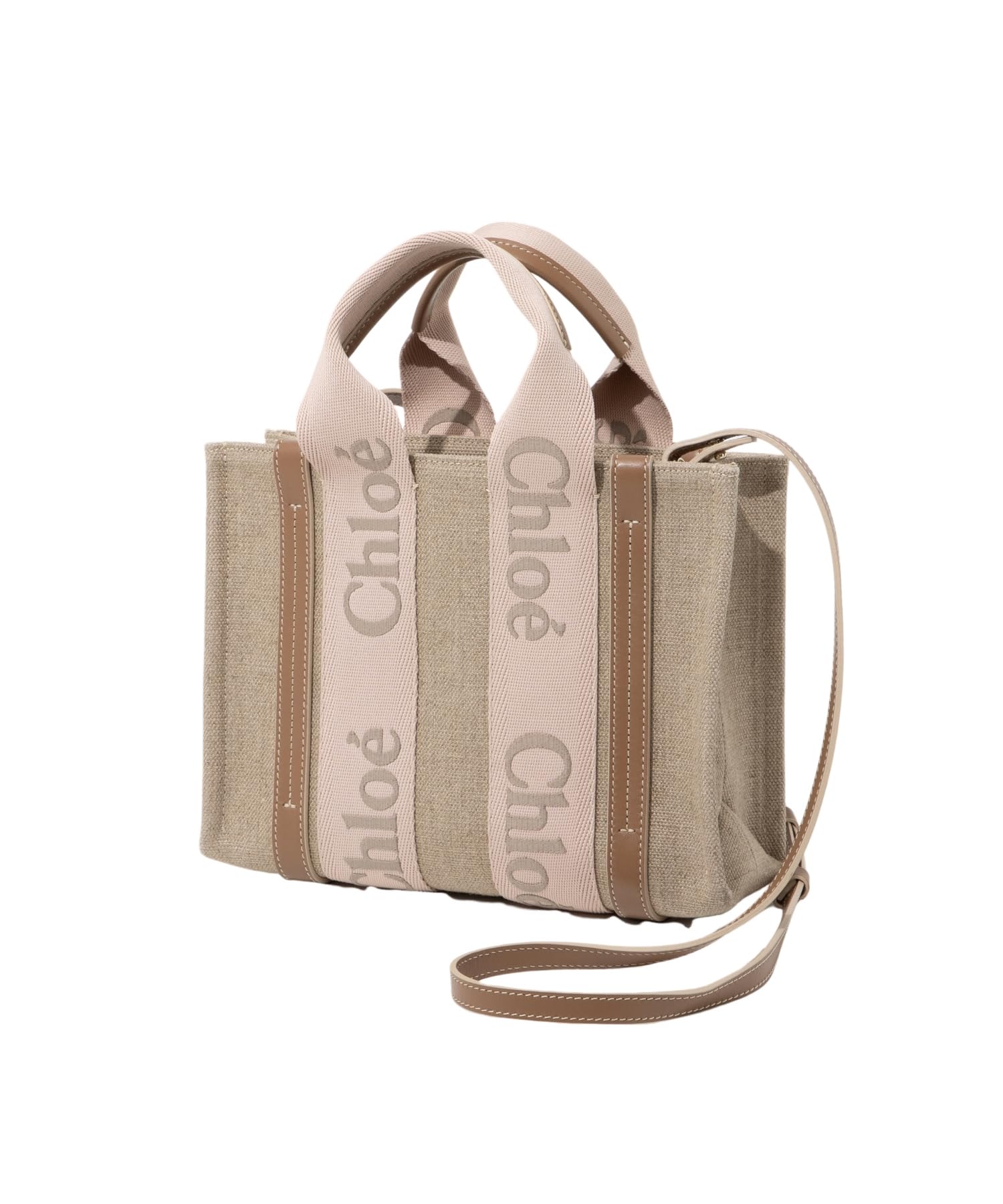 

Chloe Woody Tote BLUSHY CHC23AS397L17 Women s Bag, BEIGE, [Used]