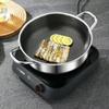 410 Stainless Steel Soup Pot wok Frying Pan Honeycomb Non-stick Panwith lid Home Hot Pan Induction Cooker Gas Stove Universal