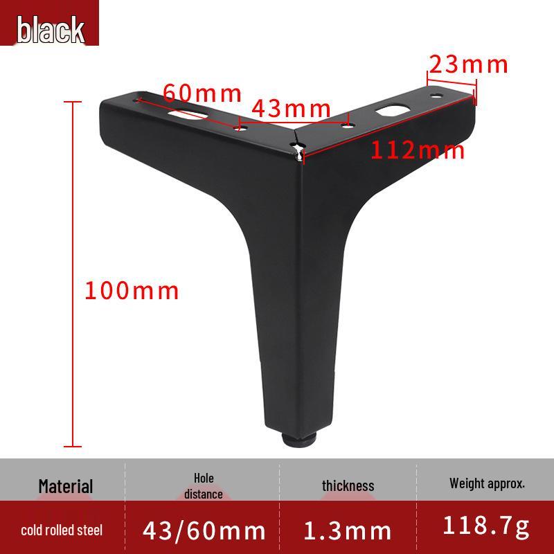 

Three-Pronged Metal Furniture Support Legs for Sofas, TV Stands, Tables, Cabinets, Beds, Bathroom Cabinets, and Coffee Tables.